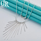 925 Silver Snake Chains Necklace For Party Wedding Charm Jewelry