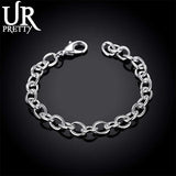 925 Silver O-Shape Bracelet Wedding Engagement Party Jewelry
