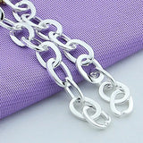 925 Silver Multi-circle Chain Bracelet Wedding Charm Jewelry