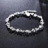 925 Silver Owl Fox Chain Bracelet Wedding Party Jewelry Christmas Gift