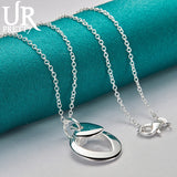 925 Silver Heart Pendant Necklace 16-30 Inch Chain Wedding Jewelry