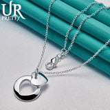 925 Silver Heart Pendant Necklace 16-30 Inch Chain Wedding Jewelry