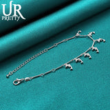 925 Sterling Silver Seven Dolphins Chain Bracelet Wedding Engagement Party Charm