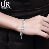 925 Silver Shoes&Bags Chain Bracelet Wedding Jewelry