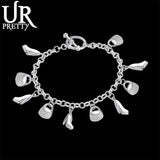 925 Silver Shoes&Bags Chain Bracelet Wedding Jewelry