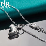 925 Silver Shoes Boots Pendant Necklace 18 Inch Chain Wedding Jewelry