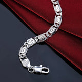 925 Sterling Silver Chain Bracelet Wedding Party Jewelry Gift