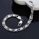 925 Sterling Silver Chain Bracelet Wedding Party Jewelry Gift