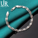 925 Sterling Silver Chain Bracelet Wedding Party Jewelry Gift