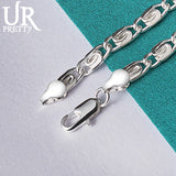 925 Silver Chain Bracelet for Men Women Wedding Party Gift