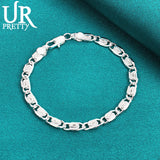925 Silver Chain Bracelet for Men Women Wedding Party Gift
