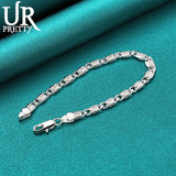 925 Silver Chain Bracelet for Men Women Wedding Party Gift