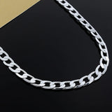 925 Silver Buckle Necklace 16-24 Inch Chain