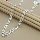 925 Silver Single Buckle Necklace 16-24 Inch Chain
