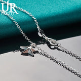 925 Silver Starfish Pendant Necklace for Women, Wedding Jewelry