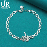 925 Silver Tree Chain Bracelet Wedding Party Jewelry