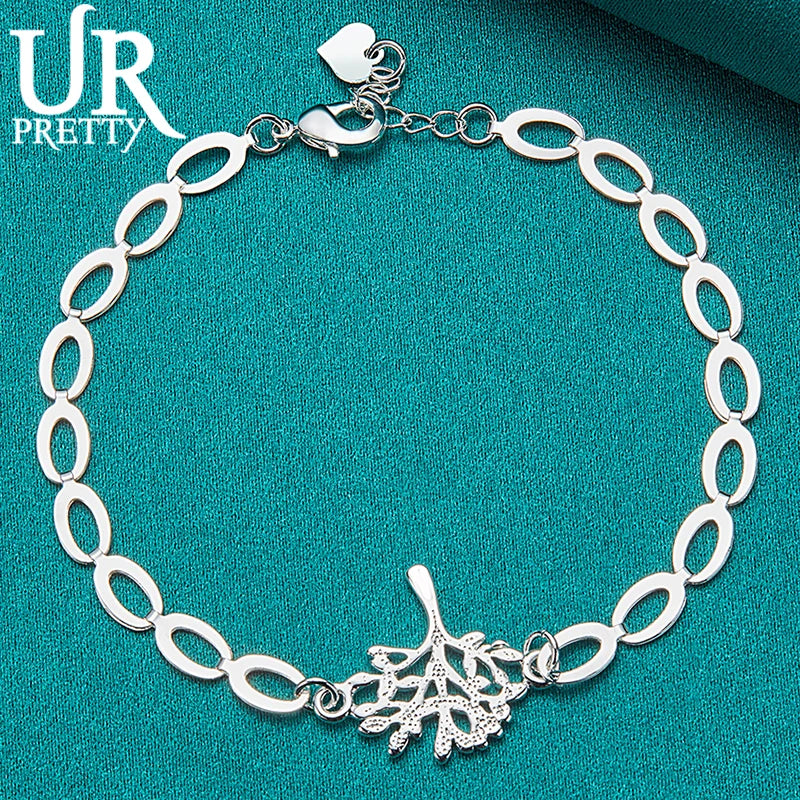 925 Silver Tree Chain Bracelet Wedding Party Jewelry