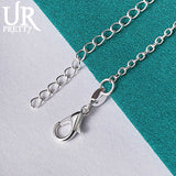 925 Silver Smiling Face Pendant Chain Bracelet Women Wedding Charm Jewelry
