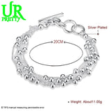 925 Silver Multi-Chain Bracelet For Woman Wedding Jewelry