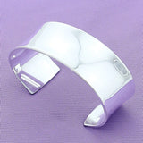 925 Silver Open Adjustable Bracelet Bangle Wedding Engagement Jewelry
