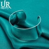 925 Silver Open Adjustable Bracelet Bangle Wedding Engagement Jewelry