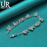 925 Silver Round Ball Chain Bracelet Wedding Engagement Party Jewelry