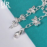 925 Silver Round Ball Chain Bracelet Wedding Engagement Party Jewelry