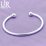 925 Sterling Silver Bead Bracelet Bangle Wedding Jewelry Gift