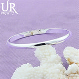 925 Silver Solid Bracelet Bangles For Men Women Charm Party Jewelry