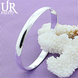 925 Silver Solid Bracelet Bangles For Men Women Charm Party Jewelry