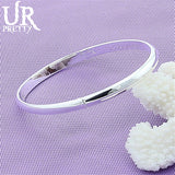 925 Silver Solid Bracelet Bangles For Men Women Charm Party Jewelry