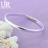 925 Silver Solid Bracelet Bangles For Men Women Charm Party Jewelry