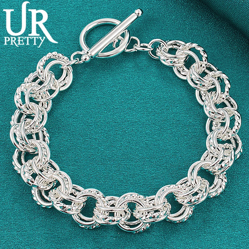 925 Silver Twist Chain Bracelet for Men Women
