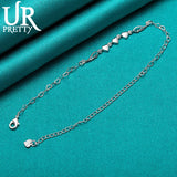 925 Silver Heart Wings Chain Bracelet Women Wedding Engagement Party Charm Gift