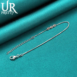 925 Silver Rhombus Chain Bracelet Men Women Wedding Charm Party Jewelry