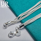 925 Silver Star Snake Chain Bracelet Women Wedding Party Jewelry