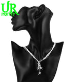 925 Silver Starfish Snake Necklace 18 in Chain Wedding Charm Jewelry