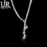 925 Silver Starfish Snake Necklace 18 in Chain Wedding Charm Jewelry
