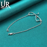 925 Silver Stethoscope Chain Bracelet Engagement Wedding