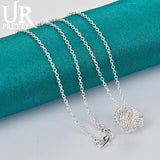 925 Silver Tennis Pendant Necklace Chain for Woman Wedding Jewelry