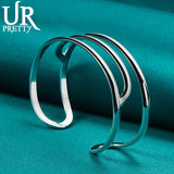 925 Silver Triple Line Bangle for Women