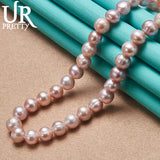 925 Silver Pearl Necklace 7-8mm 16/18/20 Inch Chain
