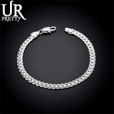 925 Silver Unisex 5MM Snake Chain Bracelet w/ Lobster Clasp