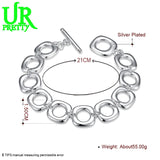 925 Silver Square Bracelet Woman Charm Wedding Jewelry