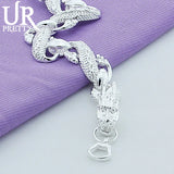 925 Silver Chinese Dragon Chain Bracelet for Men Jewelry Gift