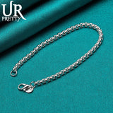 925 Sterling Silver Chain Bracelet Wedding Party Engagement Jewelry