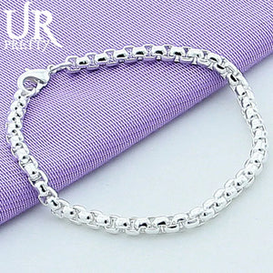 925 Sterling Silver Chain Bracelet All-Match Wedding Party Charm Jewelry