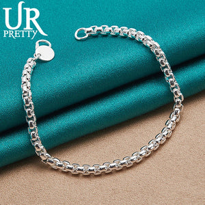 925 Sterling Silver Chain Bracelet Wedding Party Engagement Jewelry