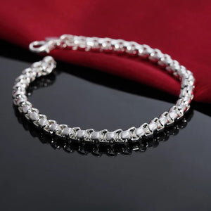 925 Silver Chain Bracelet Men Women Wedding Party Engagement