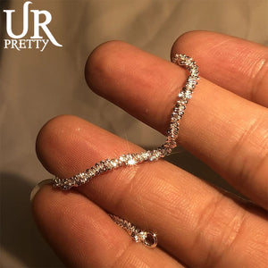 925 Sterling Silver 1.5mm Bracelet For Women - Water Jewelry Gift